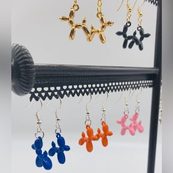 ✨🆕✨ Cute Colorful Balloon 🎈 Dog Earrings ✨ available in multiple colors✨ - Picture 4 of 9